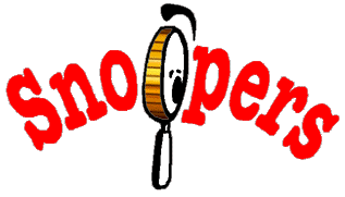 Snooper's magnified eyeball  logo